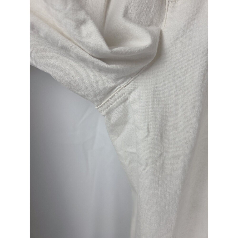 Eileen Fisher Women's 10 Organic Cotton Stretch Straight Leg Ankle Pants Ivory - Picture 5 of 10